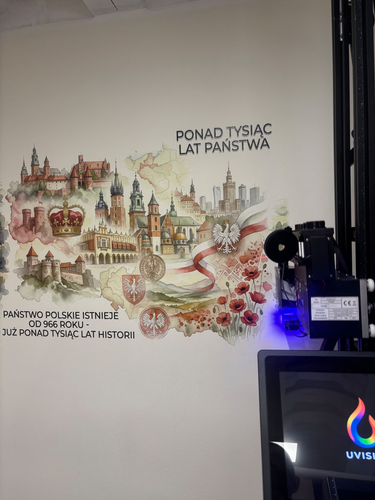 Druk ścienny - edukacyjna grafika w szkole