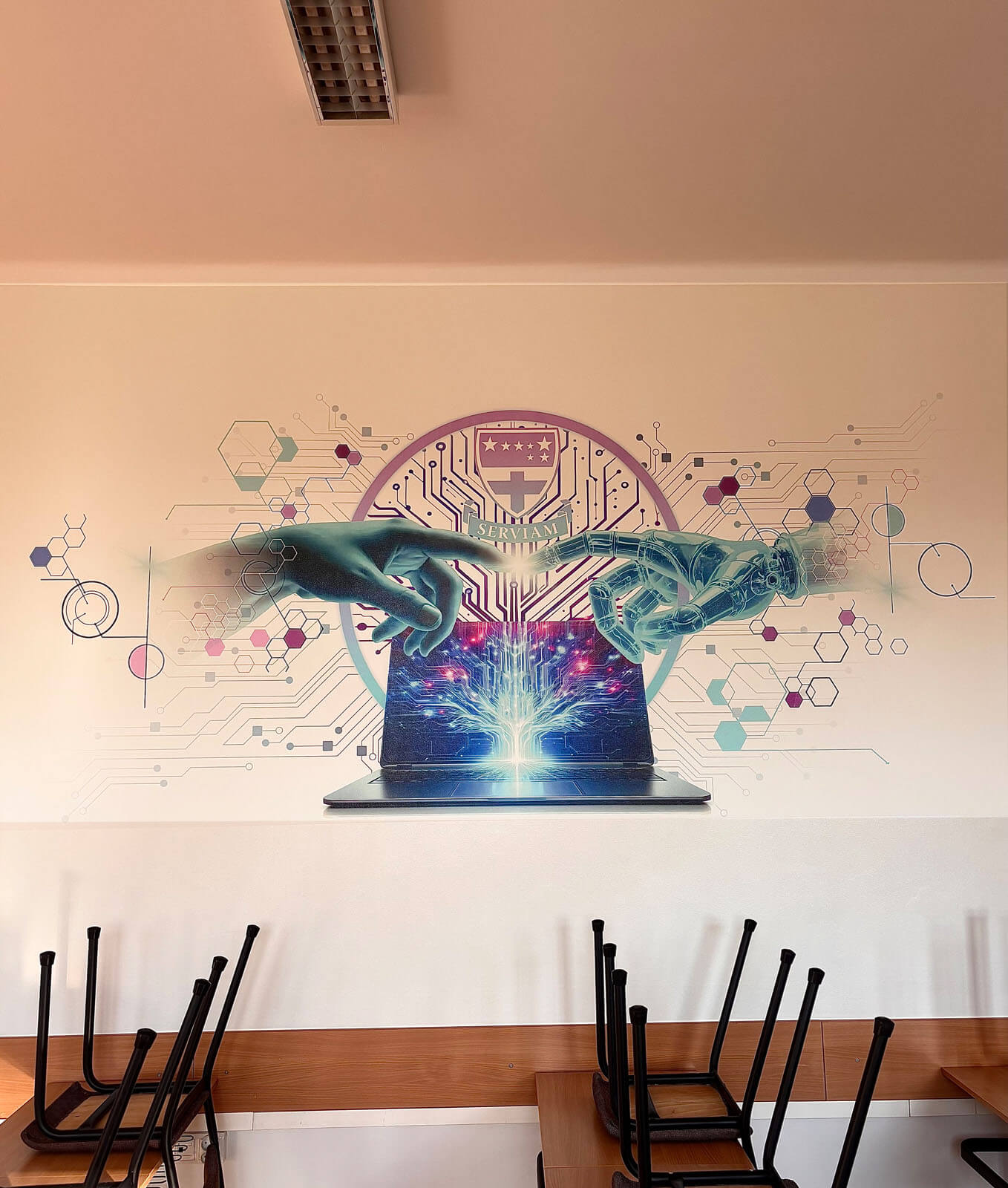 Druk ścienny  szkoła w Rybniku