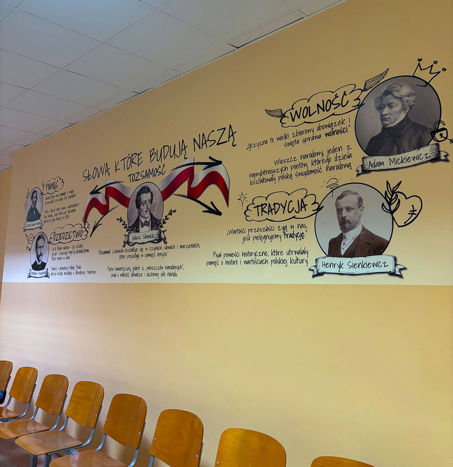 Mural szkolny, druk ścienny - Gliwice
