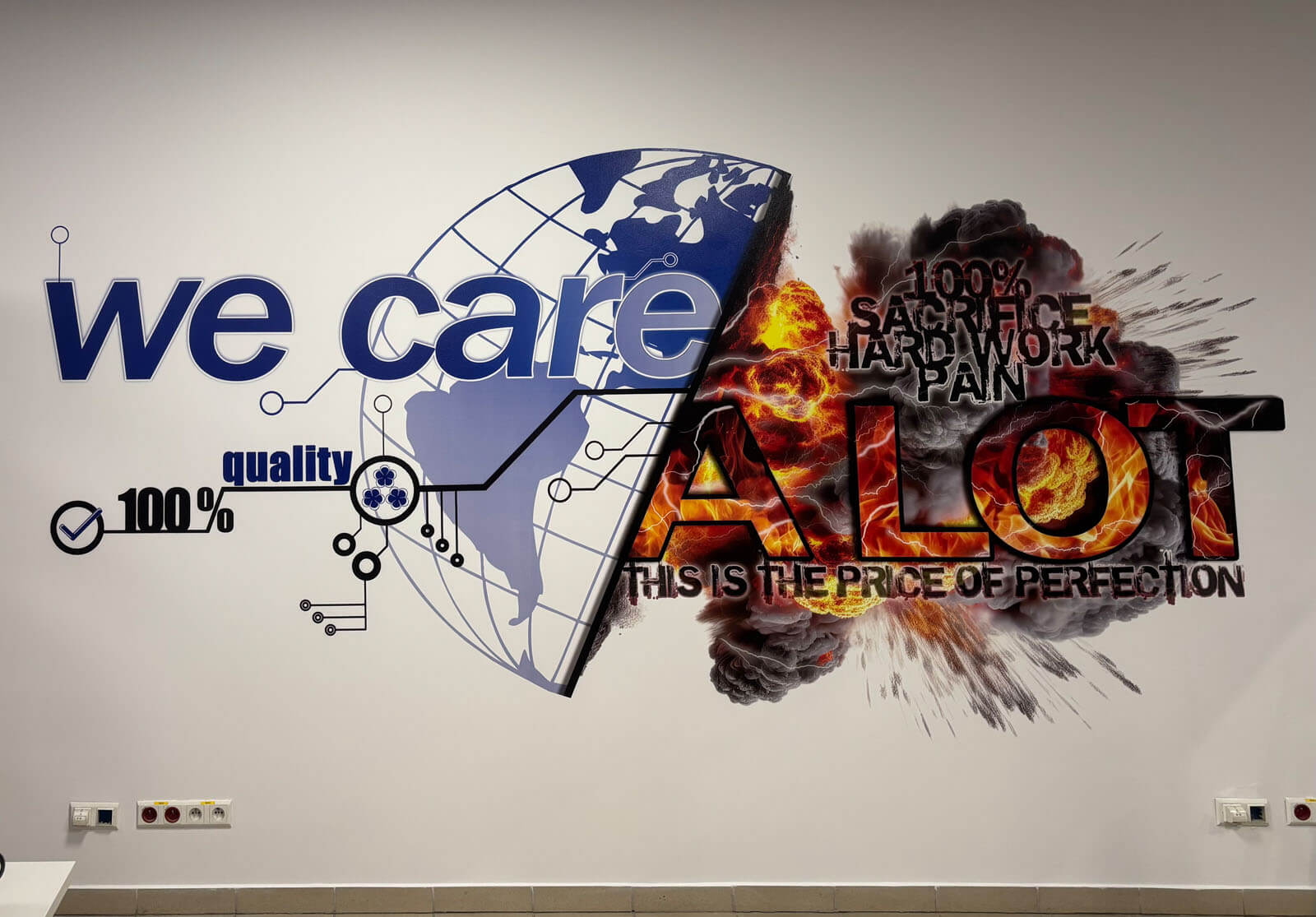 Druk ścienny w biurze - Tychy