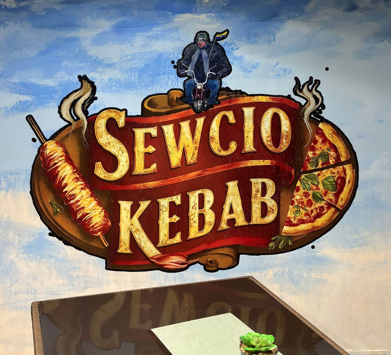 Druk ścienny - logo restauracja, Rybnik