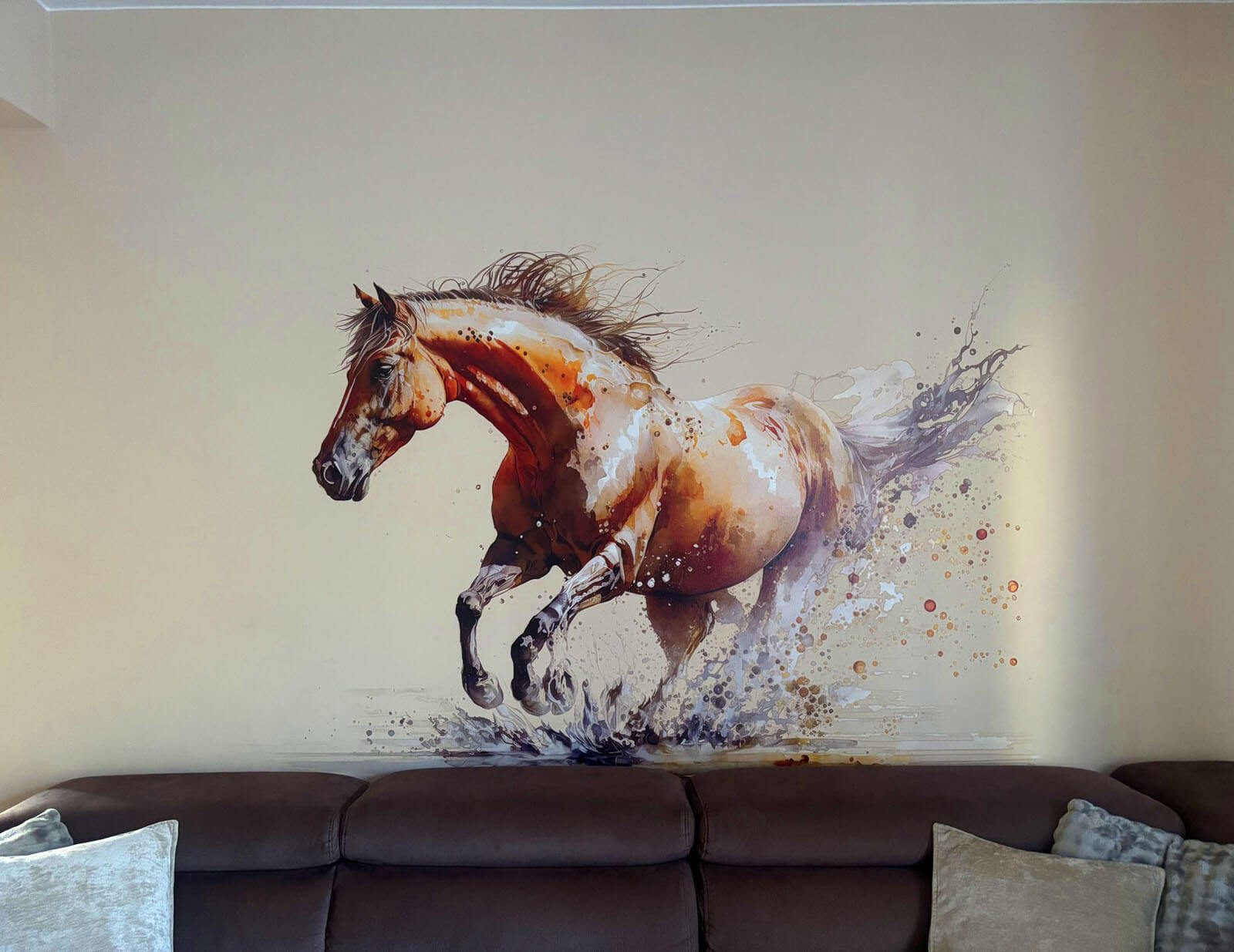 Druk ścienny w salonie - Katowice