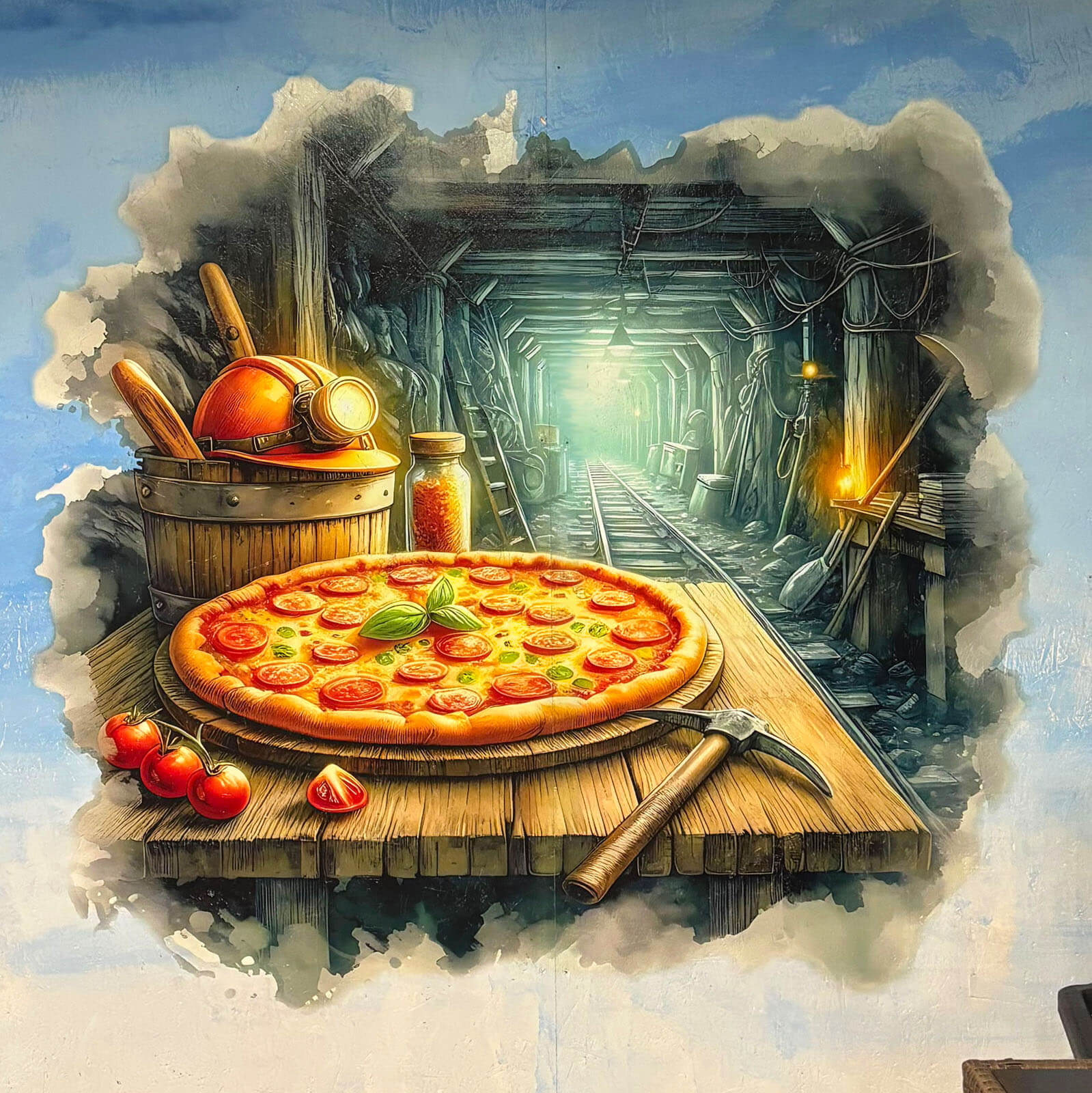 Druk ścienny restauracja, Gliwice