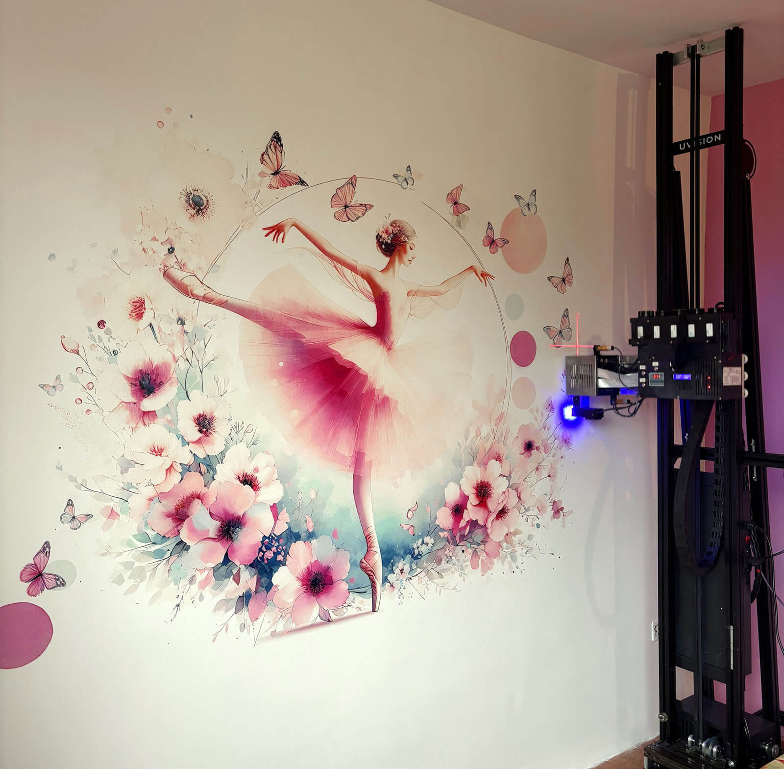 Druk ścienny w pokoju dziewczynki Tychy